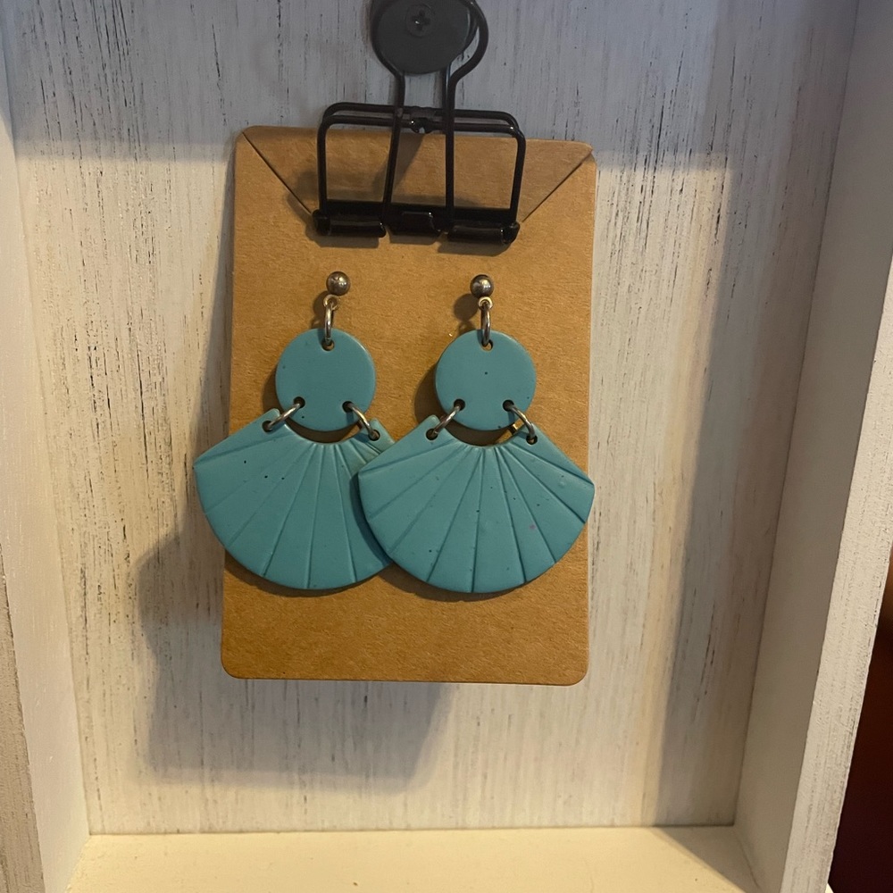 Blue Shell Earrings